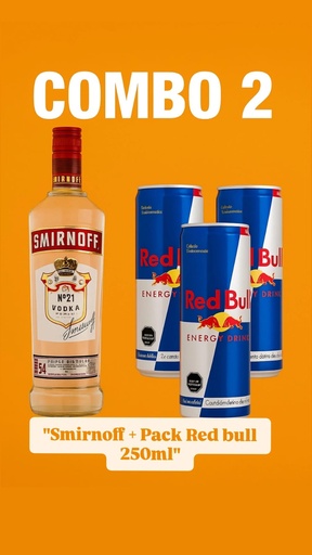 Combo 2 (Smirnoff + Pack RedBull 250ml)